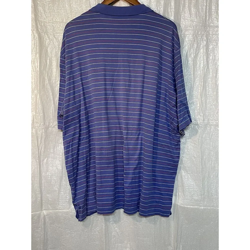 Polo Golf Ralph Lauren Men's‎ Polo Shirt 2XL Purple Striped Shirt Sleeve